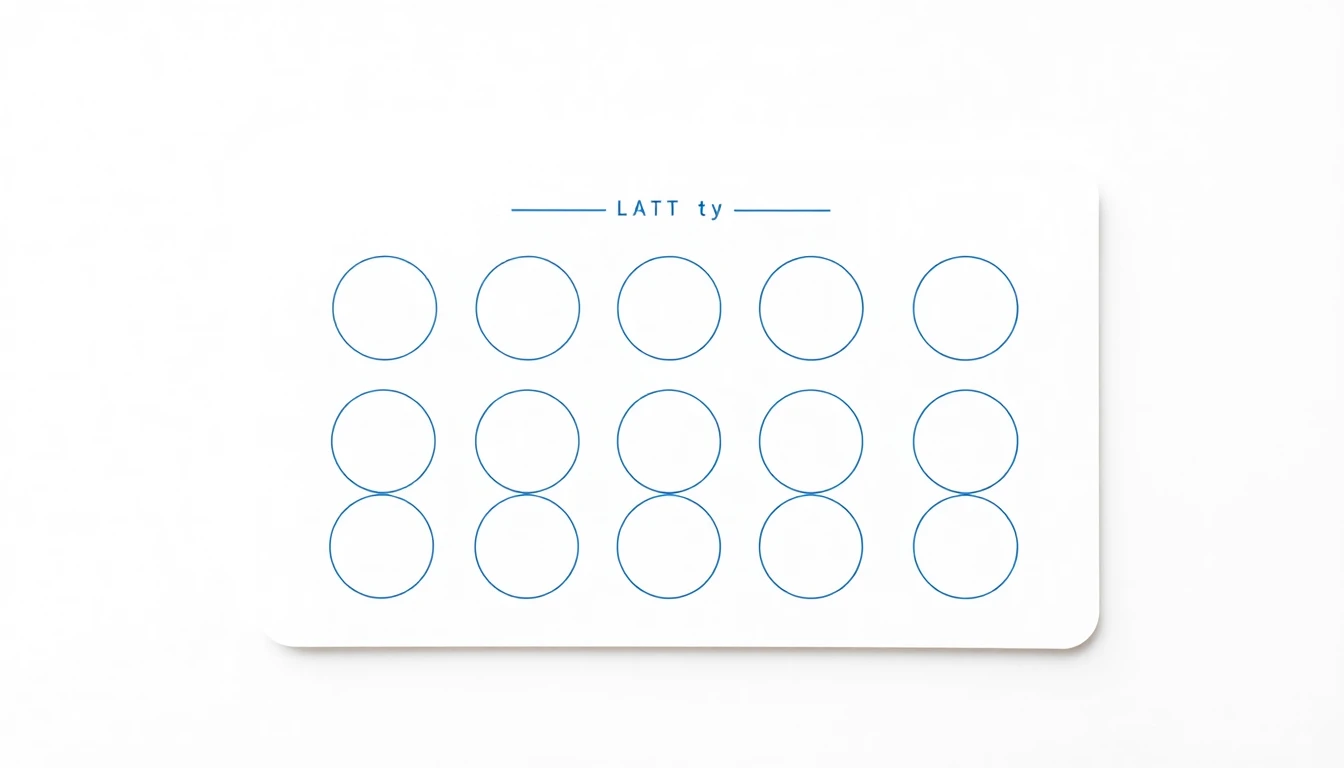 A 10-slot punch card template.